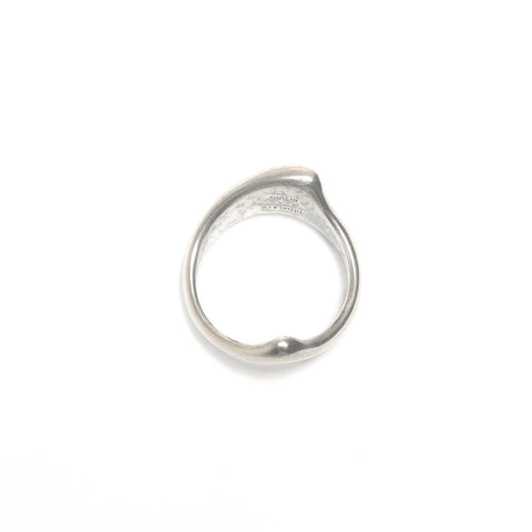 TIFFANY&Co. Curved Wave Heart 925 #10 Ring Silver WS24584