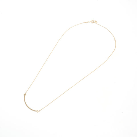 TIFFANY&Co. Au750 T Smile Necklace gold WS24587