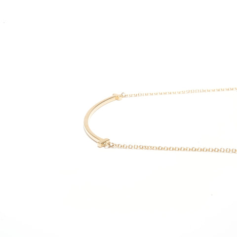 TIFFANY&Co. Au750 T Smile Necklace gold WS24587