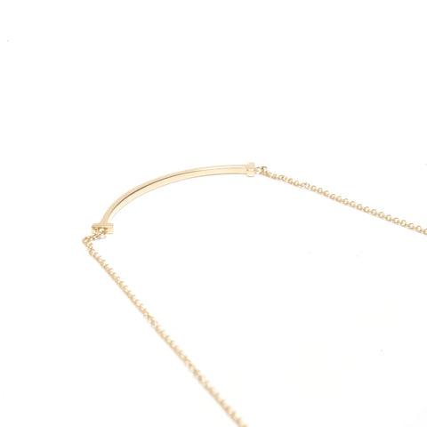 TIFFANY&Co. Au750 T Smile Necklace gold WS24587