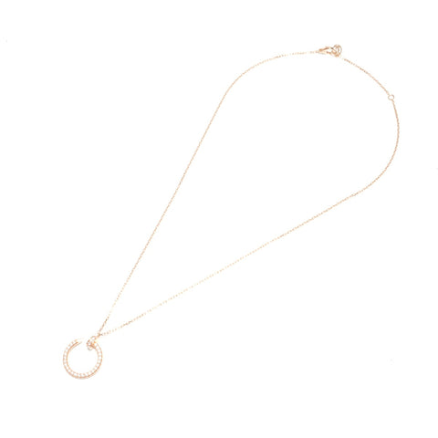 CARTIER Juste Diamond 750 PG Pink Gold Necklace gold WS24589