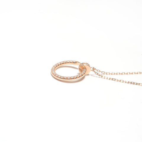 CARTIER Juste Diamond 750 PG Pink Gold Necklace gold WS24589