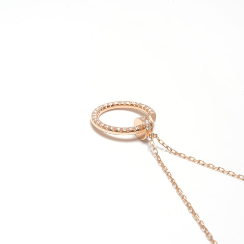 CARTIER Juste Diamond 750 PG Pink Gold Necklace gold WS24589