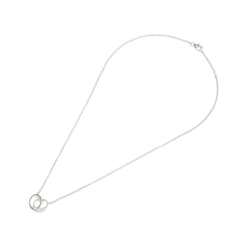 CARTIER Love Au750 White Gold Baby Love Necklace Silver WS24590