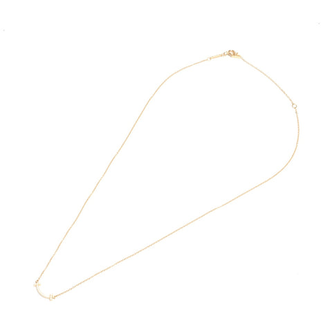 TIFFANY&Co. T Smile Au750 Diamond Necklace gold WS24591