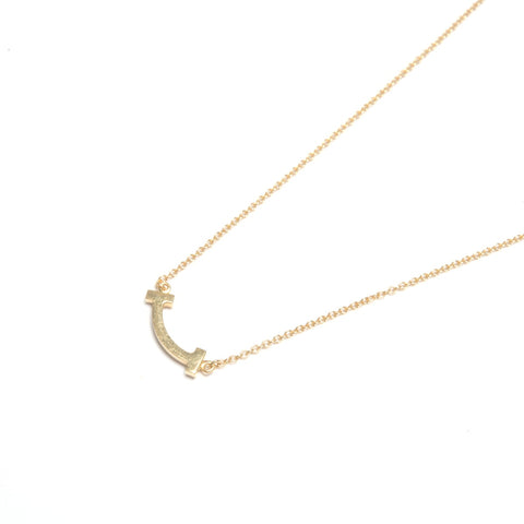 TIFFANY&Co. T Smile Au750 Diamond Necklace gold WS24591