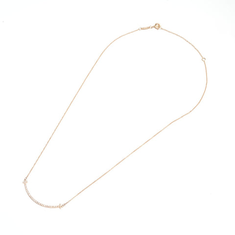 TIFFANY&Co. T Smile Diamond Au750 Necklace gold WS24592