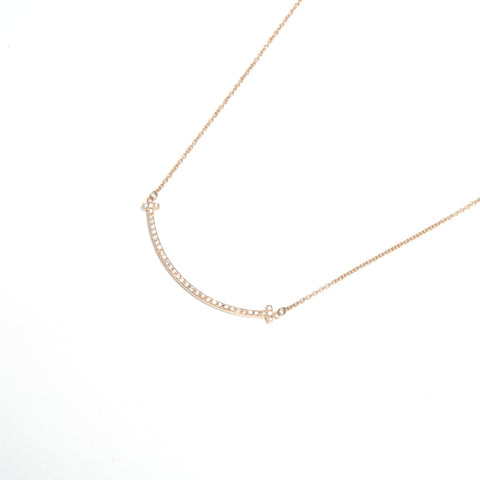TIFFANY&Co. T Smile Diamond Au750 Necklace gold WS24592
