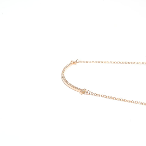 TIFFANY&Co. T Smile Diamond Au750 Necklace gold WS24592