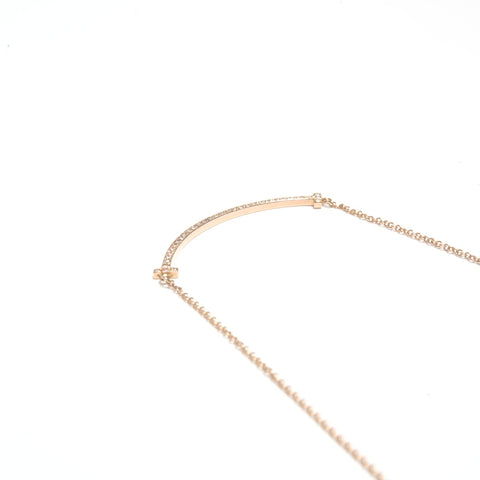 TIFFANY&Co. T Smile Diamond Au750 Necklace gold WS24592