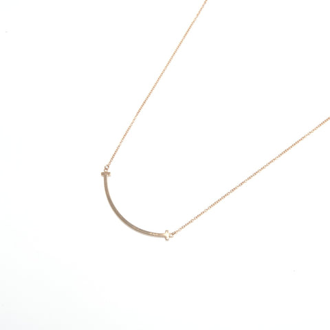TIFFANY&Co. T Smile Diamond Au750 Necklace gold WS24592