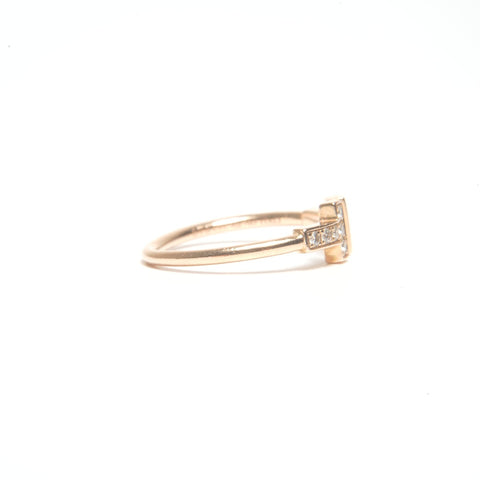 TIFFANY&Co. T Wire Diamond Au750 #12 Ring gold WS24593