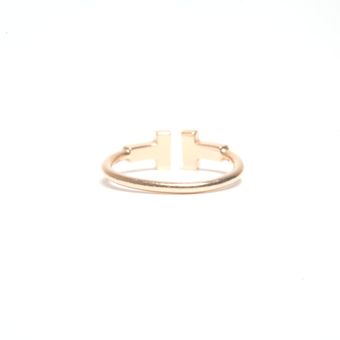 TIFFANY&Co. T Wire Diamond Au750 #12 Ring gold WS24593