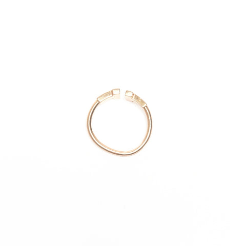 TIFFANY&Co. T Wire Diamond Au750 #12 Ring gold WS24593