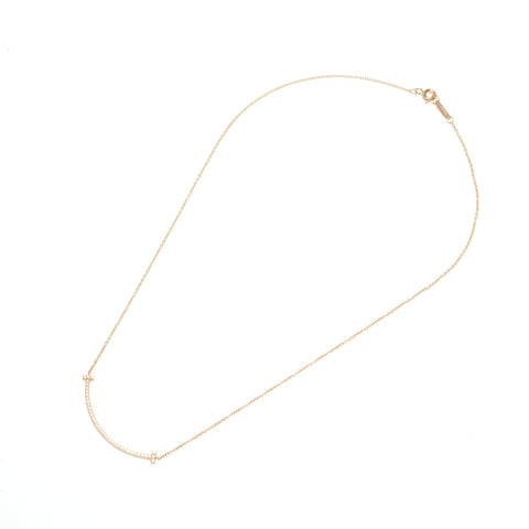 TIFFANY&Co. T Smile Diamond Au750 Necklace gold WS24594