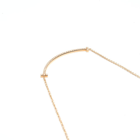TIFFANY&Co. T Smile Diamond Au750 Necklace gold WS24594