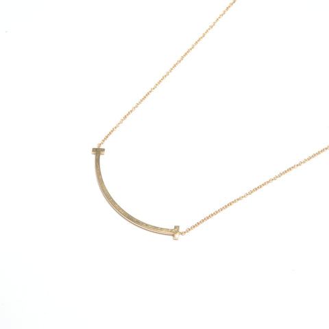 TIFFANY&Co. T Smile Diamond Au750 Necklace gold WS24594