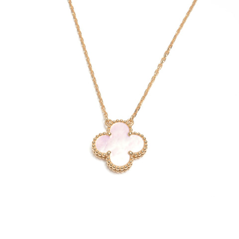 Van Cleef & Arpels VCA Alhambra Mother of Pearl Au750 White Necklace gold WS24596