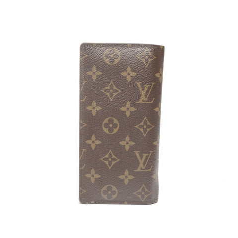 LOUIS VUITTON Monogram Portefeuille Brazza Purse Brown WS24599