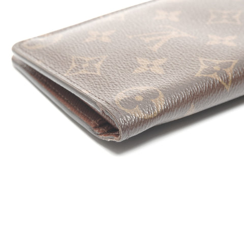 LOUIS VUITTON Monogram Portefeuille Brazza Purse Brown WS24599