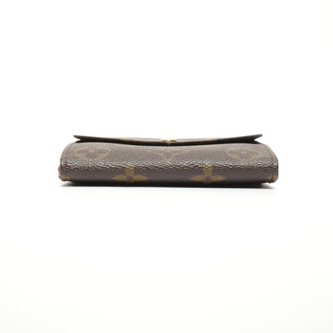 LOUIS VUITTON 2011 Porte Monnaie Bien Carte Credit Monogram Tri-fold wallet Brown WS24601