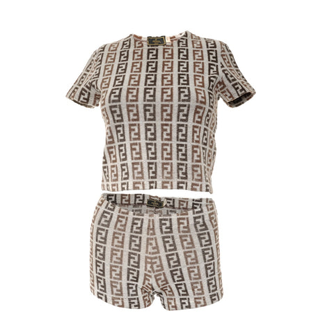 FENDI 42 Zucchino Pile setup Brown WS24603