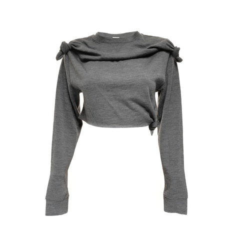 LOEWE S Anagram Cashmere Wool Tie sweat gray WS24605