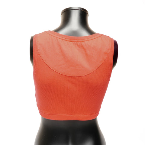 LOEWE Small Anagram Rib Knit Sleeveless Cotton Shirt Tank top Orange WS24607