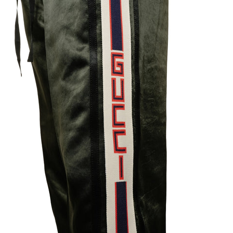 GUCCI 46 Acetate Sideline Logo Easy Track Pants Pants khaki WS24608