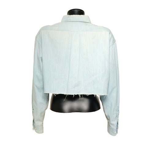 Miu Miu 38 Denim Chambray Shirt Long sleeve shirt blue WS24609