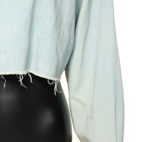 Miu Miu 38 Denim Chambray Shirt Long sleeve shirt blue WS24609