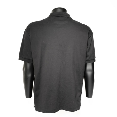 PRADA Nylon Piqué Polo Shirt L with Triangle Logo Re-Nylon Short sleeve shirt black WS24611