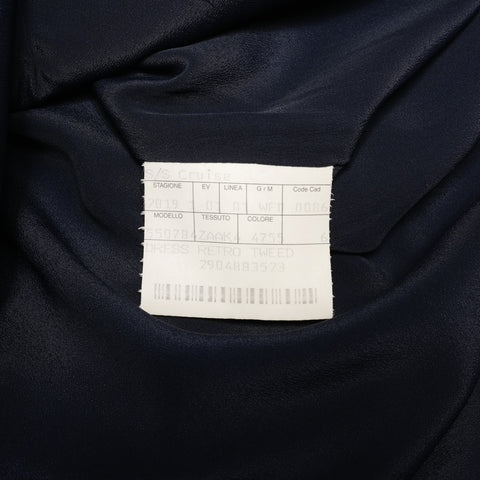 GUCCI 2019 Stainless Steel Retro Tweed Sleeveless Top with Tiger Buttons one piece Navy WS24612