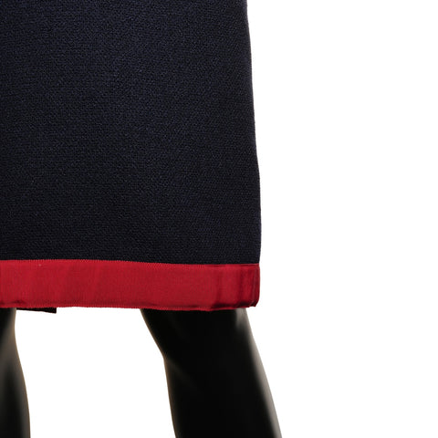 GUCCI 2019 Stainless Steel Retro Tweed Sleeveless Top with Tiger Buttons one piece Navy WS24612