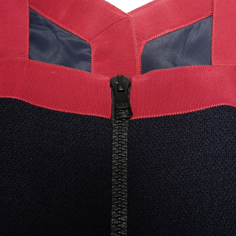 GUCCI 2019 Stainless Steel Retro Tweed Sleeveless Top with Tiger Buttons one piece Navy WS24612