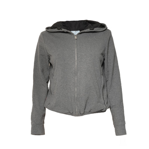 PRADA Cotton Logo Patch S Parker gray WS24613