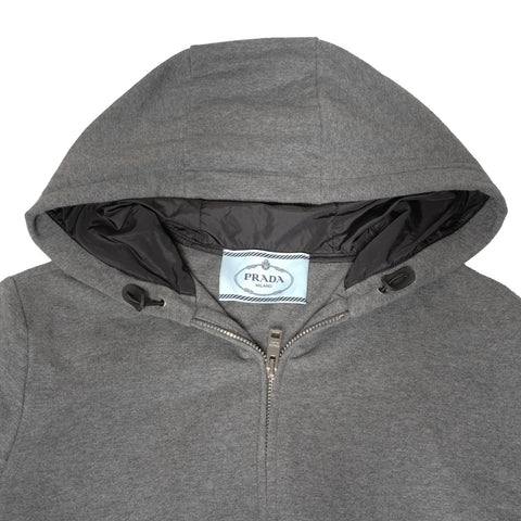 PRADA Cotton Logo Patch S Parker gray WS24613