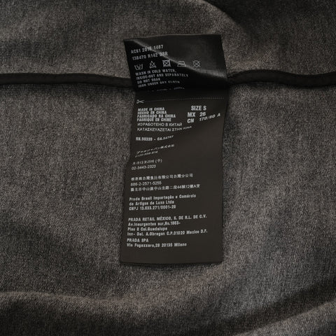 PRADA 棉质徽标贴片 S 帕克灰色 WS24613