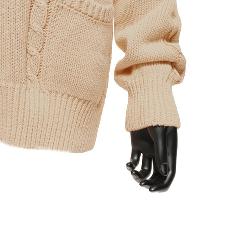 GUCCI 21AW XS Knit Cotton cardigan beige WS24618