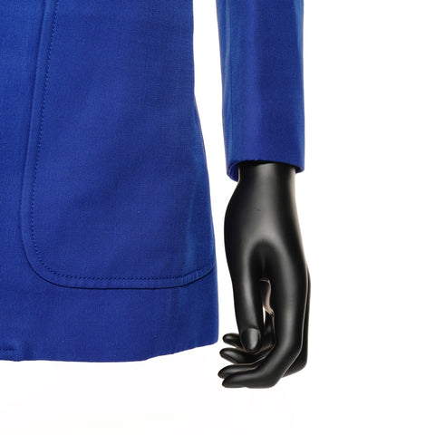 GUCCI 38 羊毛背面徽标夹克蓝色 WS24619