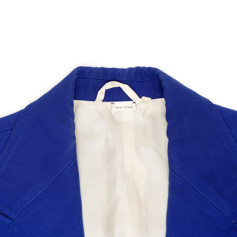 GUCCI 38 Wool Back Logo Jacket blue WS24619