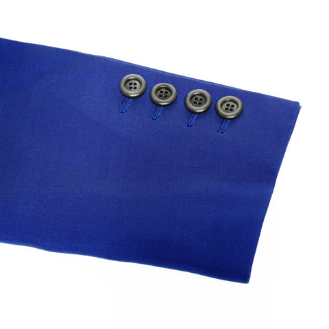 GUCCI 38 Wool Back Logo Jacket blue WS24619