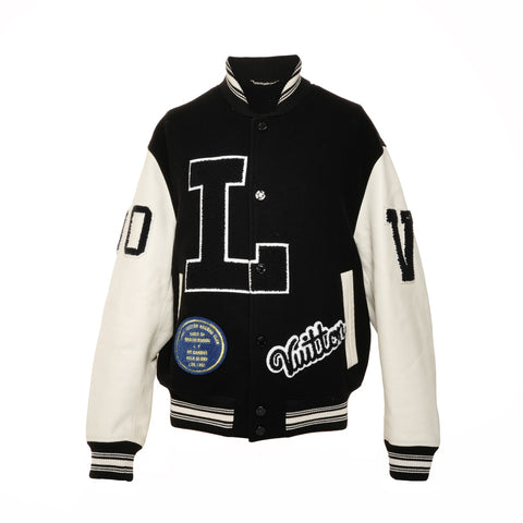 LOUIS VUITTON Stadium jacket wool cashmere bomber jacket Jacket black WS24620