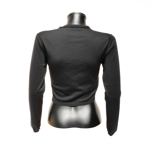 PRADA 36 Silk Logo 24 Years cardigan black WS24621