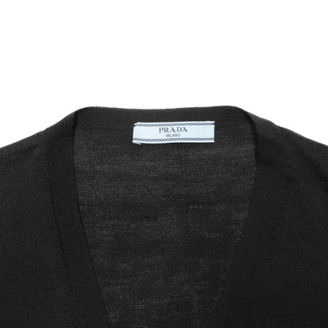 PRADA 36 Silk Logo 24 Years cardigan black WS24621