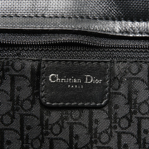 Christian Dior Leather crystal handle Handbag black WS24622