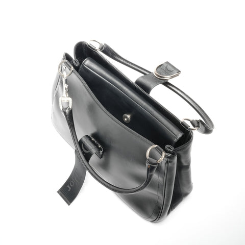 Christian Dior Leather crystal handle Handbag black WS24622