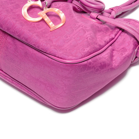 Christian Dior Lovely Canvas Trotter Handbag pink WS24623