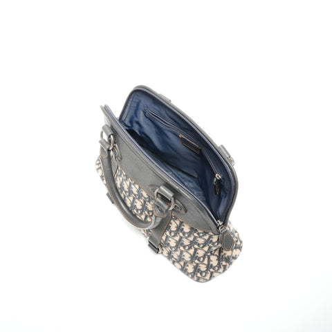 Christian Dior Canvas Trotter Handbag Navy WS24624