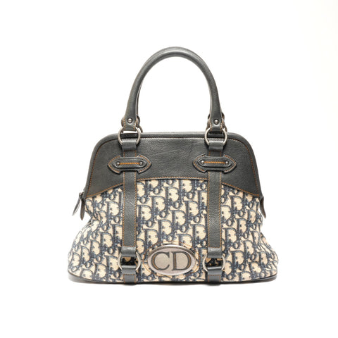 Christian Dior Canvas Trotter Handbag Navy WS24624